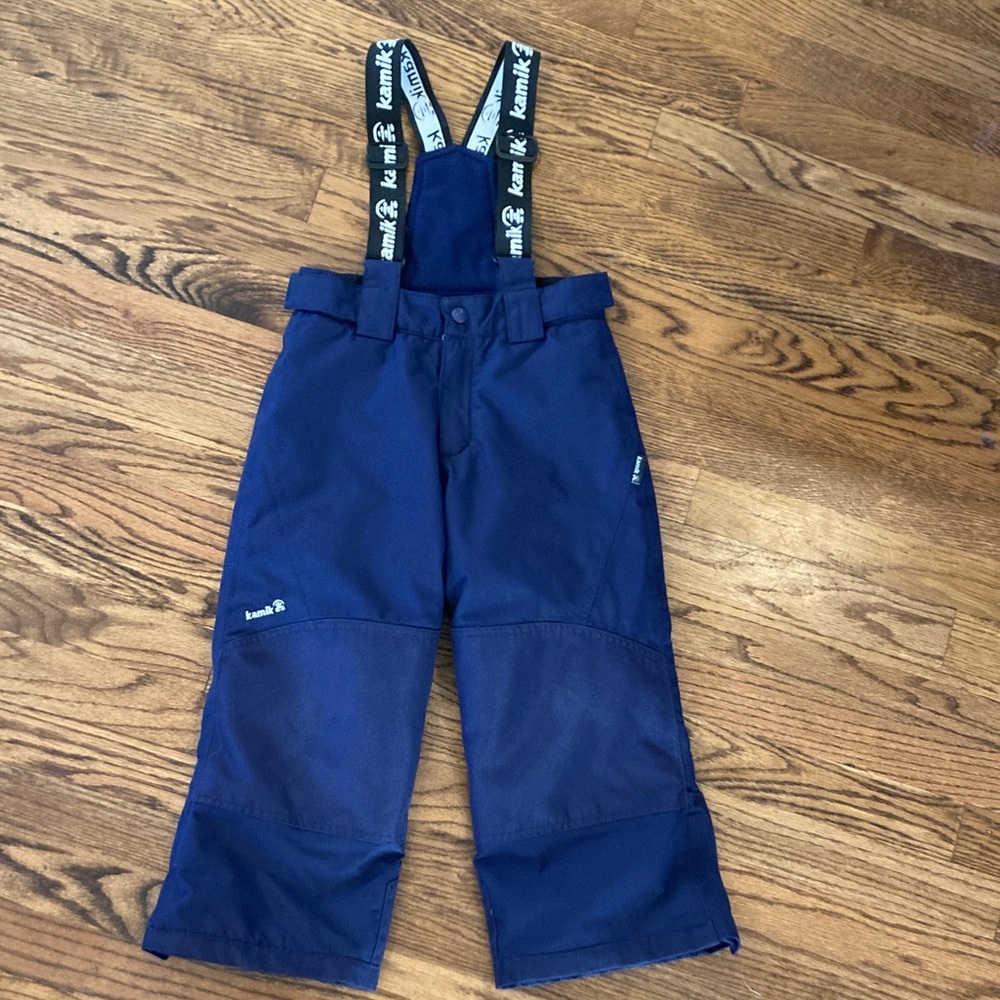 Kamik Kids' Snow Pants size 5 navy Waterproof, insulated, worn 1 season